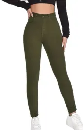 shein-spodnie-jeansowe-wysoki-stan-zielone-36-lte