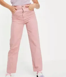 reclaimed-vintage-jeansy-damskie-rozowe-w24-xbz