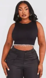 prettylittlething-plus-top-czarny-zdobiony-xl-ege