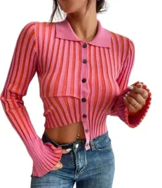 sweter-damski-rozowy-asymetryczny-paski-38-v5j
