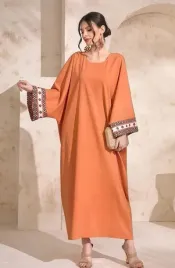 shein-sukienka-pomaranczowa-prosta-dluga-v7m