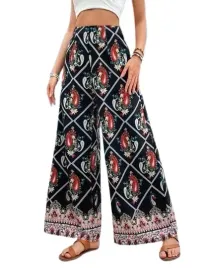 shein-spodnie-proste-czarne-wzorzyste-40-42-lwl