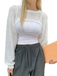sweter-damski-bialy-bardzo-krotki-prosty-xl-vwp