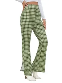 shein-spodnie-damskie-zielone-w-kratke-38-lwm