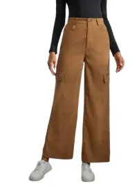 shein-spodnie-damskie-brazowe-proste-casual-38-lwo
