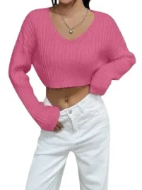 shein-sweter-damski-rozowy-krotki-casual-38-lws