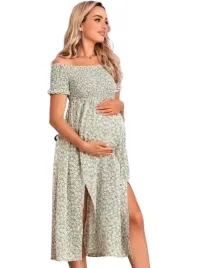 shein-sukienka-zielona-w-kwiaty-ciazowa-44-lwt