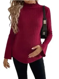 shein-bluzka-ciazowa-dopasowana-bordowa-36-lwt