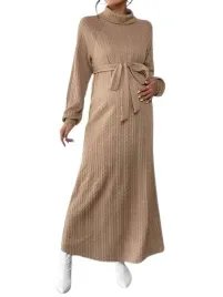 shein-brazowa-sukienka-ciazowa-prosta-maxi-36-lwz