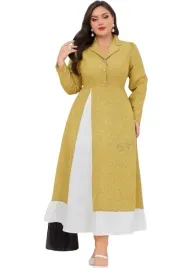 shein-sukienka-plus-size-zolta-prosta-maxi-48-lgx