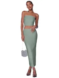 shein-komplet-zielony-elegancki-maxi-40-42-lwn