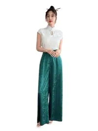 shein-spodnie-damskie-satynowe-zielone-36-lgx
