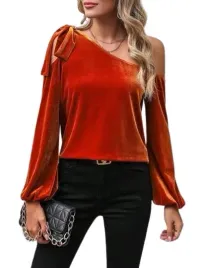shein-bluzka-damska-brazowa-welurowa-gladka-44-lwv