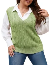 shein-plus-size-kamizelka-damska-zielona-50-lwl