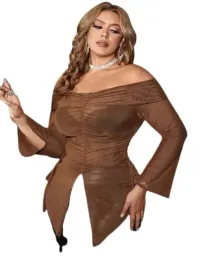 shein-bluzka-damska-brazowa-plus-size-44-lgv