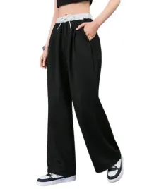 shein-spodnie-damskie-proste-czarne-casual-38-lgn