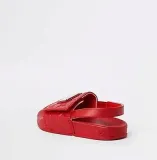 chlopiece-sandalki-czerwone-logo-stan-nowy