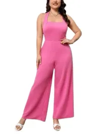 shein-kombinezon-plus-size-rozowy-gladki-46-lgq