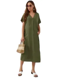 shein-sukienka-ciazowa-khaki-prosta-casual-36-lws