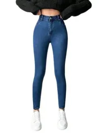 jeansy-damskie-granatowe-rurki-gladkie-w32-lra