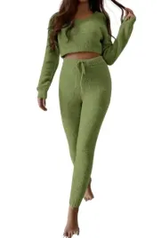 shein-damski-komplet-zielony-dlugi-casual-36-lrt