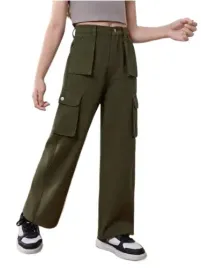 shein-jeansy-cargo-zielone-dziewczece-134-140-lrx