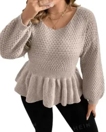 shein-plus-size-sweter-damski-bezowy-casual-50-lrm
