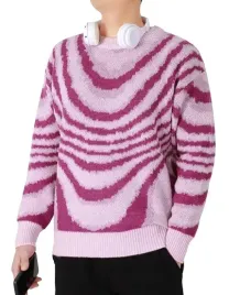 shein-sweter-meski-rozowy-klasyczny-wzor-s-lrs