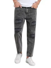 shein-meskie-spodnie-jeansowe-szare-proste-30-lrh