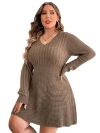 emery-rose-plus-size-brazowa-sukienka-mini-44-lsj