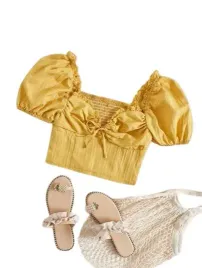 shein-top-damski-zolty-krotki-z-koronka-38-lrr