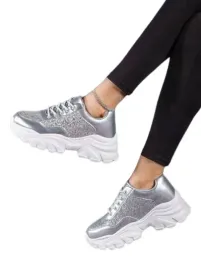 buty-sportowe-damskie-srebrne-sznurowane-39-lnd