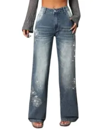 shein-damskie-jeansy-niebieskie-proste-30-lrw