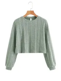 shein-bluza-damska-zielona-prazkowana-128-134-lnh