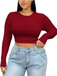 shein-plus-size-bluzka-bordowa-prazkowana-46-lgt