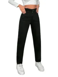 jeansy-damskie-czarne-proste-gladkie-w29-lov