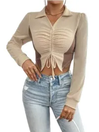 shein-bluzka-bezowa-z-marszczeniami-casual-44-lrx
