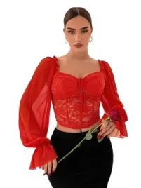 shein-bluzka-pomaranczowa-dlugi-rekaw-40-42-lor