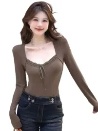 shein-bluzka-damska-brazowa-klasyczna-xl-llx