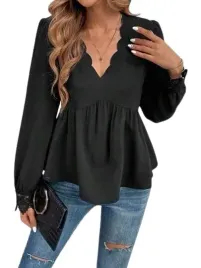 shein-bluzka-damska-czarna-dlugi-rekaw-40-42-lkq