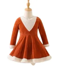 shein-brazowa-sukienka-dziewczeca-110-116cm-los