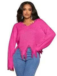 shein-rozowy-sweter-damski-klasyczny-40-42-loo