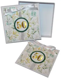kartka-w-pudelku-na-50-urodziny-zielona-w-liscie-listki-eukaliptus