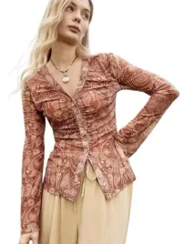 shein-bluzka-brazowa-z-dlugim-rekawem-44-lwg
