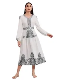 shein-biala-sukienka-trapezowa-midi-wzor-40-42-lwm