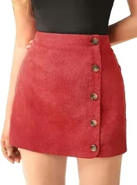 shein-spodnica-czerwona-na-guziki-mini-34-llm