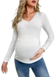 shein-bluzka-damska-biala-ciazowa-basic-44-llz
