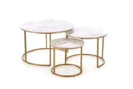 lawa-okragla-gilda-zestaw-2-stolikow-bialy-efekt-marmur-zloty-mat-halmar