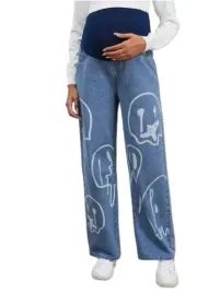 shein-jeansy-ciazowe-niebieskie-proste-wzor-46-llw