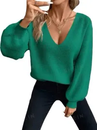 shein-sweter-zielony-damski-wiazany-40-42-llo